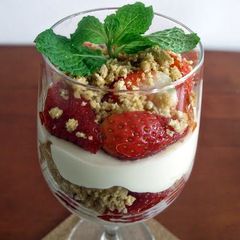 Strawberry cheesecake Parfait A picture of Strawberry cheesecake Parfait.