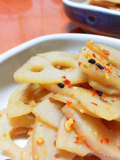 A picture of Our Homecooked Spicy Lotus Root Kimpira.