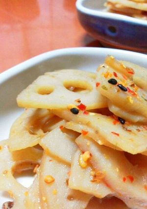 A picture of Our Homecooked Spicy Lotus Root Kimpira.