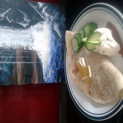 A picture of Vegetarian Chili Tortillas.