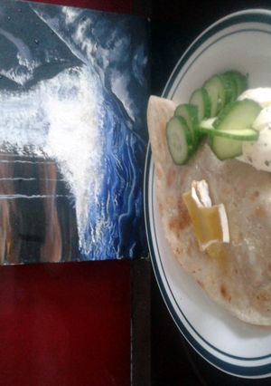 A picture of Vegetarian Chili Tortillas.