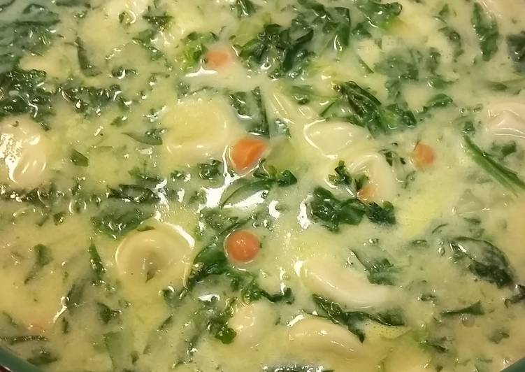 Steps to Prepare Homemade Cheese Tortellini Vegetable Soup