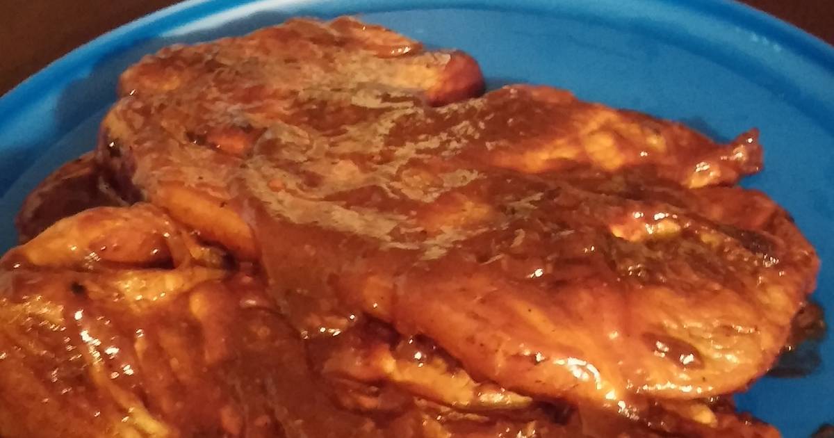 Saucy BBQ Skillet Pork Steaks Recipe by joyceandchris337 Cookpad