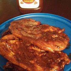 Saucy BBQ Skillet Pork Steaks A picture of Saucy BBQ Skillet Pork Steaks.