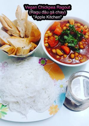 Hình của món Ragu đậu gà chay.