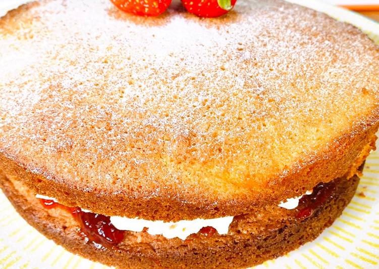 Simple Way to Make Super Quick Homemade Victoria sponge cake