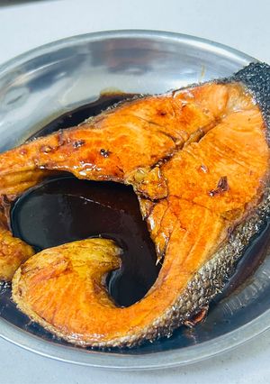 黑糖鮭魚煮 的食譜成品照片