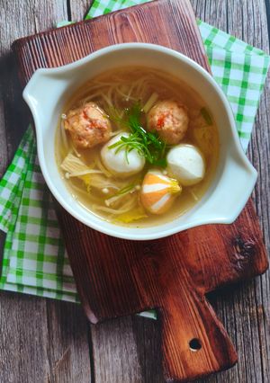 Foto resep Sup Jamur Enoki