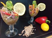 Una foto de ceviche chile