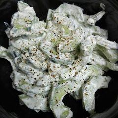 A picture of Cucumber in sour cream.