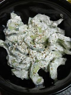 A picture of Cucumber in sour cream.