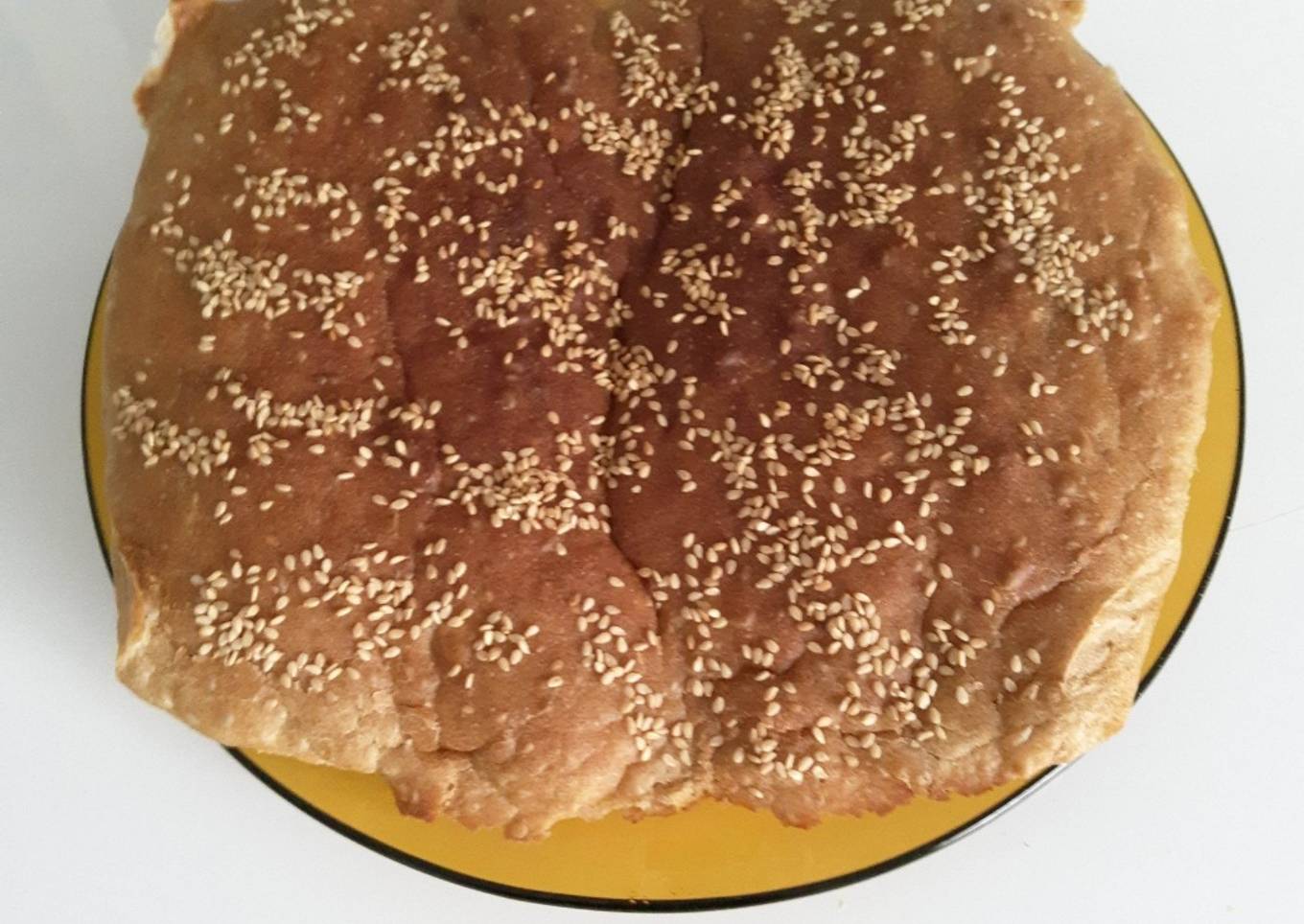 Pan de semillas de sésamo en horno microondas (6 ingredientes)