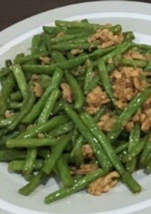 Foto resep Tumis baby buncis dan ayam cincang