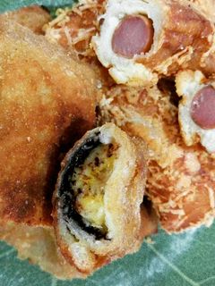 Foto resep Roti gulung sosis keju dan pisang coklat keju