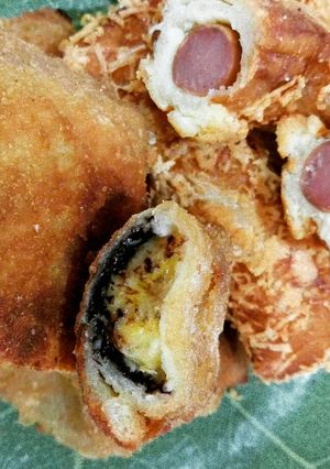 Foto resep Roti gulung sosis keju dan pisang coklat keju