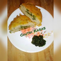A picture of Green Chutni Kabab (Cutlets).