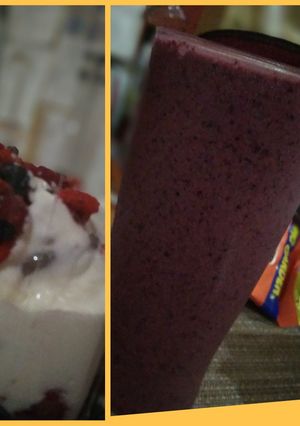 Foto resep Berry yogurt smoothie for keto diet