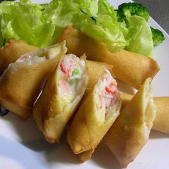 A picture of Cream Croquette-Style Spring Rolls.