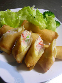 A picture of Cream Croquette-Style Spring Rolls.