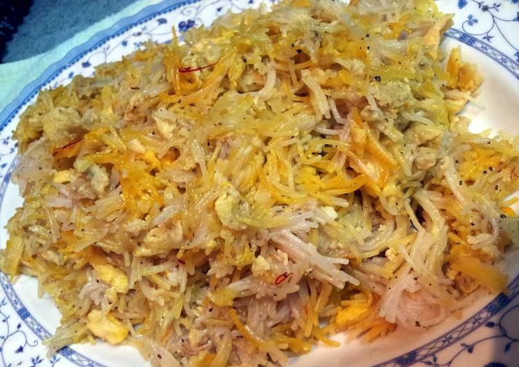 Recipe of Homemade Balaleet my version(traditional Arabic Vermicelli dish)by Pam…
