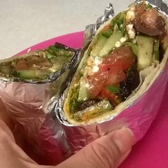 Greek Inspired Veggie Wrap A picture of Greek Inspired Veggie Wrap.
