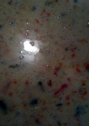 A picture of Dixie Stampede's Creamy Vegetable Soup.