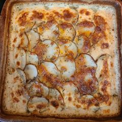 A picture of Joshua's Scalloped Potatoes.