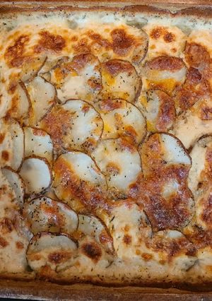 A picture of Joshua's Scalloped Potatoes.