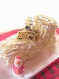 Snowy White Bûche de Noël (Yule Log)