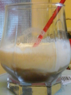 A picture of Amazing coffee chocolate orange baileys sorbet/slushie Andrew James recipe book. Slightly adapted..