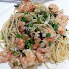 A picture of Simple,Easy pasta and shrimp by Pam....