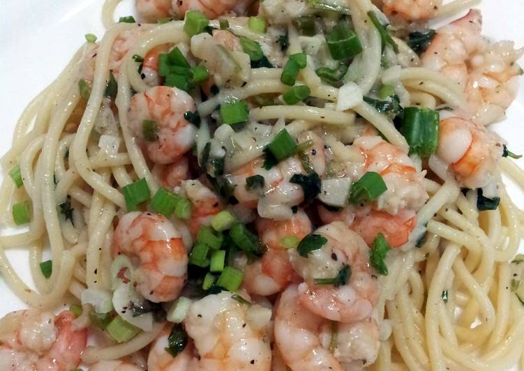 Simple Way to Prepare Quick Simple,Easy pasta and shrimp by Pam…