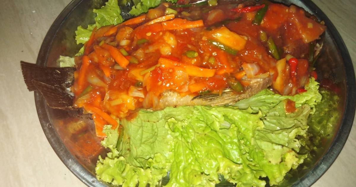 Resep Ikan Nila Asam Manis Pedas Oleh Enggal 👩 Cookpad