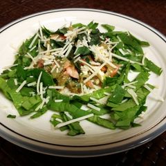A picture of Feta, Smoked Salmon, Sun Dried Tomato and Cucumber Salad.