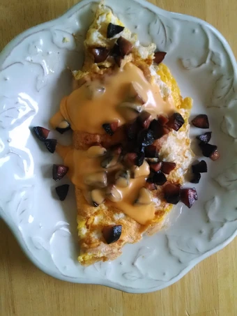 Easy Way Make Hotdog/cheese Omelet the  Makes Drooling Really delicious