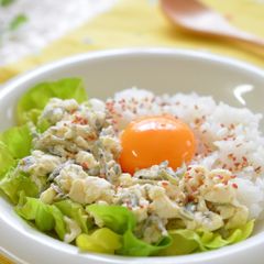 A picture of Creamy Egg on Tofu Soboro A Healthy Breakfast.
