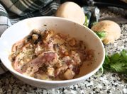 Una foto de salsa carbonara