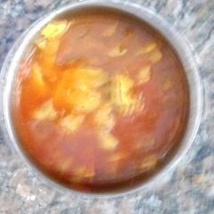 A picture of Papad ki sabji.