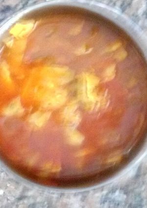 A picture of Papad ki sabji.