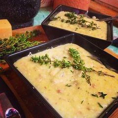 A picture of Creamy Potato, Bacon & Leek Soup.