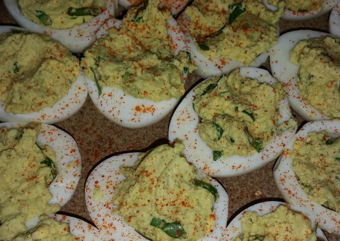 Deviled Avocado eggs