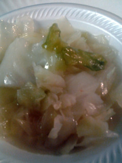 A picture of boiled cabbage.