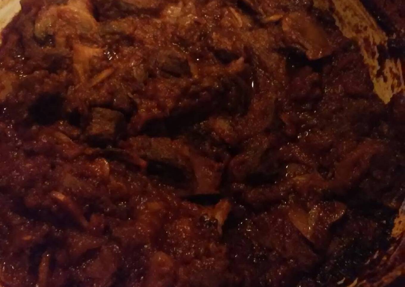 Mom cooked meat