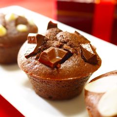 A picture of Chocolate Muffins for Valentine's Day.