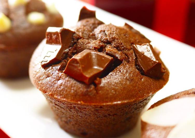 Simple Way to Prepare Quick Chocolate Muffins for Valentine&#39;s Day