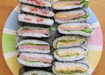 Easy Fast Cooking Easier Than Onigiri Rice Sandwiches With Different Fillings Delicious Steady
