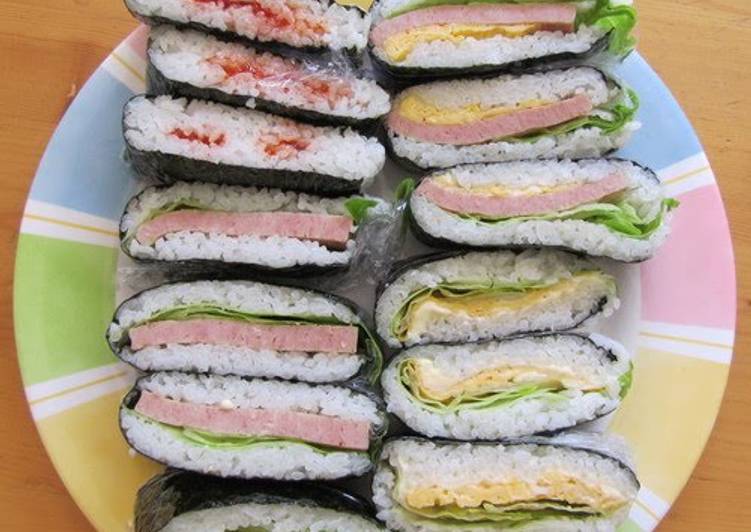 Recipe of Quick Easier Than Onigiri! Rice Sandwiches With Different Fillings