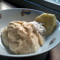 A picture of Piña Colada Ice cream Gluten,Egg, Dairy and Soy free!.