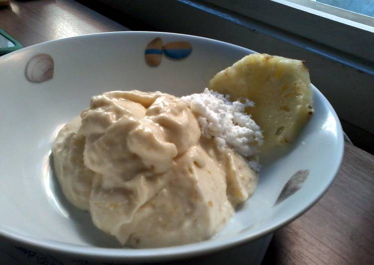 Recipe of Tasty Piña Colada Ice cream Gluten,Egg, Dairy and Soy free!