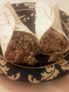 A picture of left over Turkey taco's.